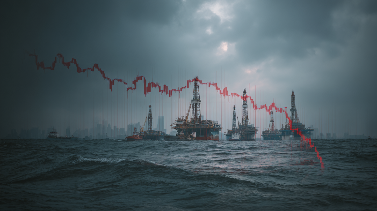 Brent снова падает: цена нефти опустилась до $61,84 за баррель